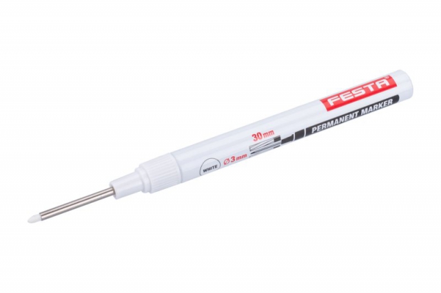 Značkovač hĺbkový permanentný biely 3mm FESTA