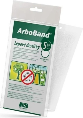 Lepové dosky biele Arboband 5ks k ochrane rastlín.