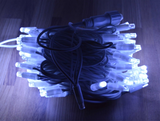 Vianočné osvetlenie LED reťaz biela 10m 100ks led
