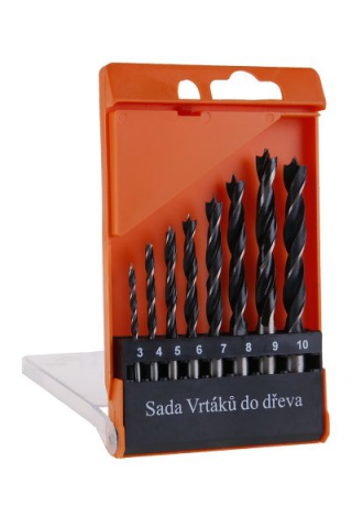 Sada vrtákov 3-10mm 8ks drevo