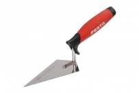 Lyžica pokrývačská nerezová 140mm s gumenou rukoväťou.