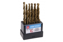 Sada HSS TITAN vrtákov do kovu 1-10mm 19ks.