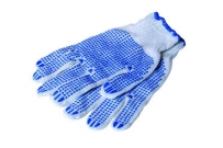Rukavice polyester s PVC terčíkmi.