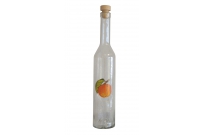 Fľaša sklenená so zátkou 0,5L Lux s potlačou Marhuľa.