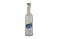 Fľaša sklenená so zátkou 0,5L Classic s potlačou Slivka.