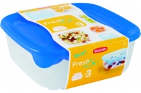 Dóza štvorcová FRESH&GO 0,25L+0,8L+1,7L+2,9L, 4ks.